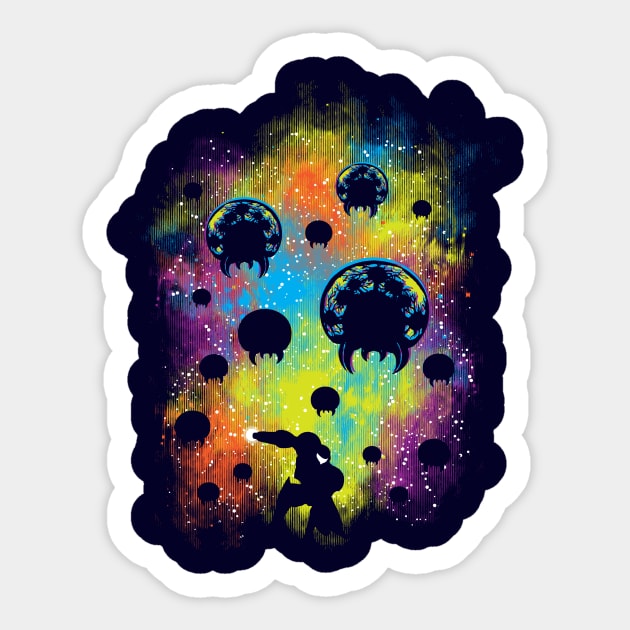 Galactic Warrior Sticker by Daletheskater